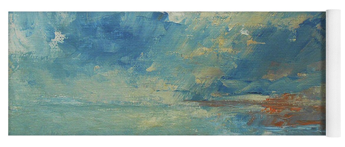Abstract Yoga Mat featuring the painting September Sunset by Jane See