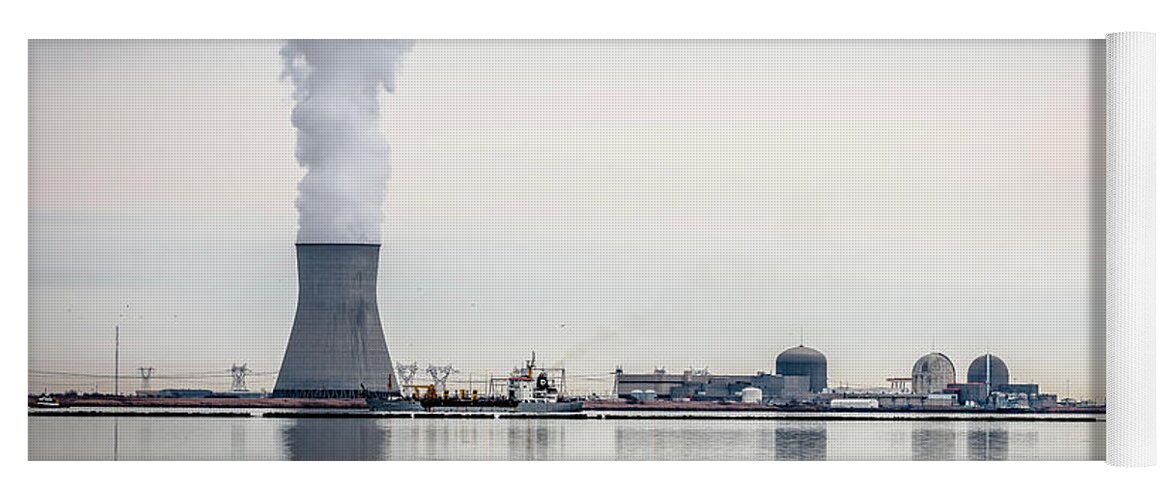 Nuclear Power Plant Yoga Mat featuring the photograph Serene Power by Gary E Snyder