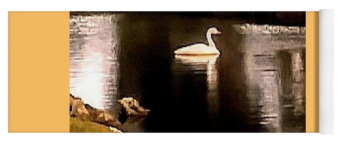 Swan Yoga Mat featuring the photograph Serenity by Suzanne Berthier