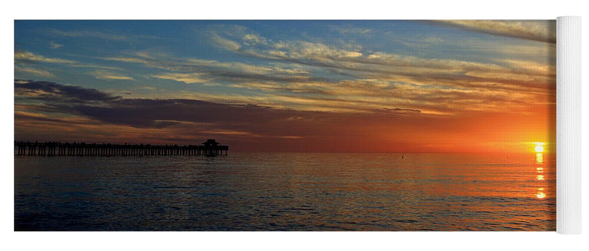 Paradise Yoga Mat featuring the photograph Setting Sun in Naples by Sean Allen