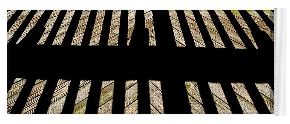 2d Yoga Mat featuring the photograph Shadows And Lines - Semi Abstract by Brian Wallace