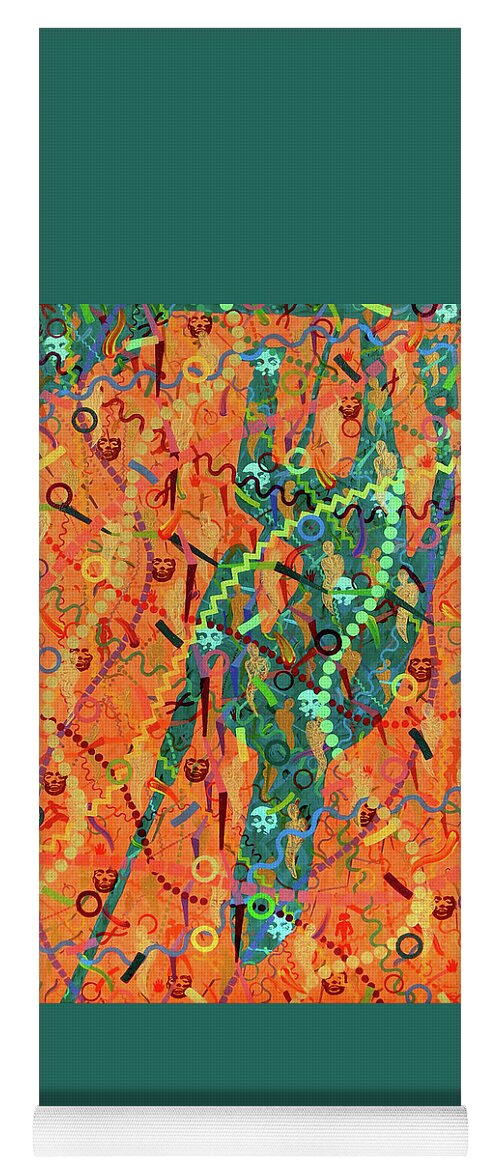Color Yoga Mat featuring the painting Shaman by Stephen Mauldin