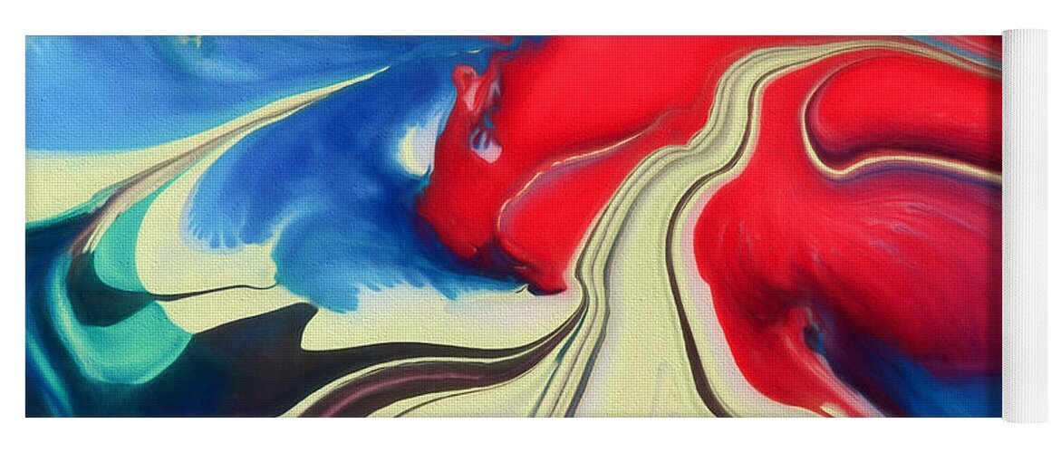 Abstract Yoga Mat featuring the painting Shasta by Patti Schulze