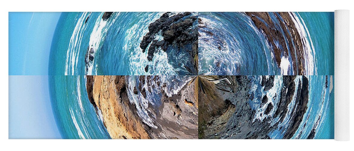 Beauty Yoga Mat featuring the photograph Shelter Cove Stereographic Projection by K Bradley Washburn