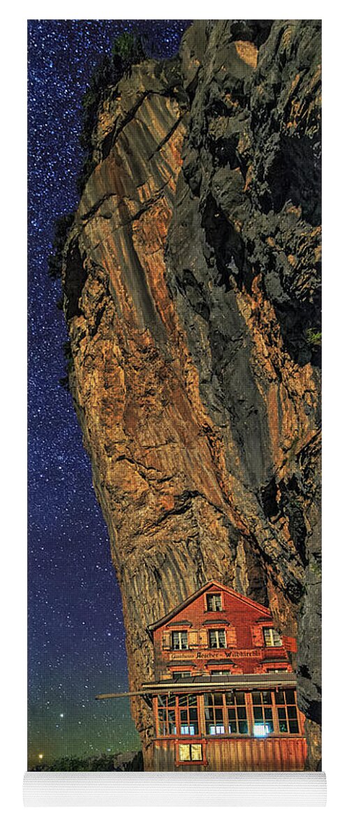 Mountains Yoga Mat featuring the photograph Sheltered from the Vastness by Ralf Rohner