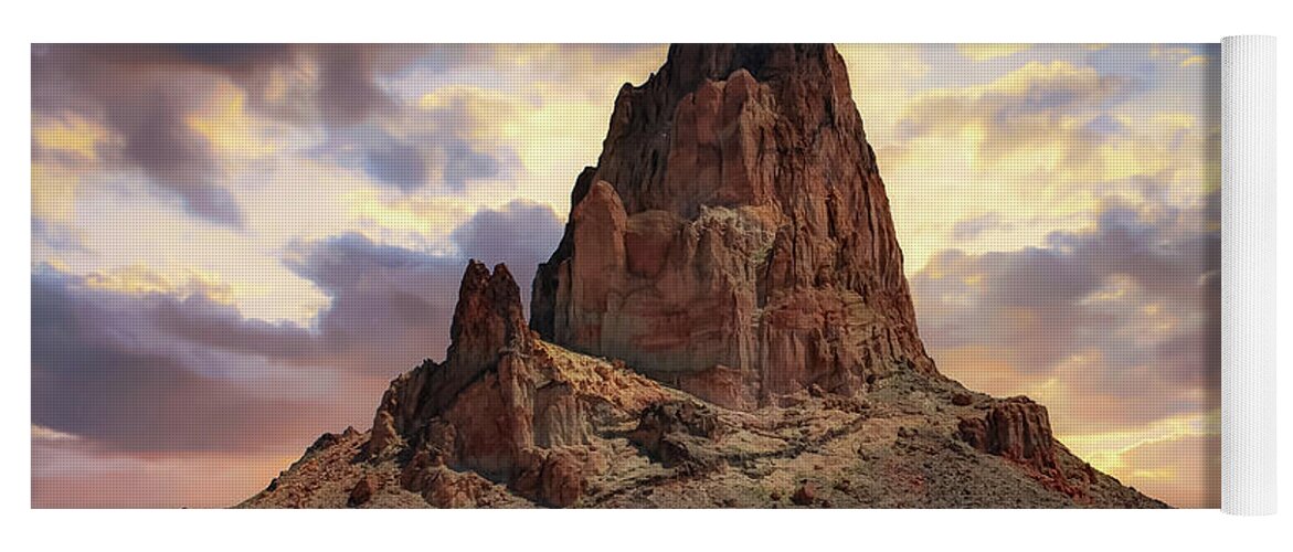 America Yoga Mat featuring the photograph Great Monolith Sunset - Monument Valley - American Southwest by Gregory Ballos