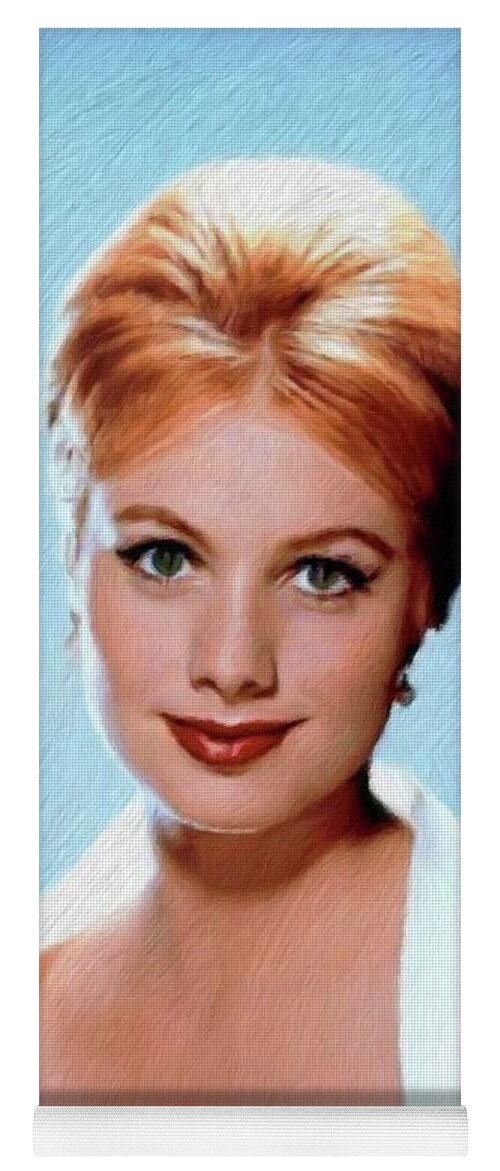 Shirley Yoga Mat featuring the painting Shirley Jones, Vintage Actress by Esoterica Art Agency