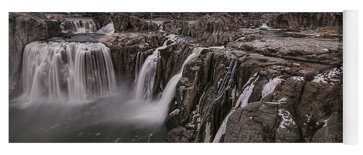 Waterfall Yoga Mat featuring the photograph Shoshone Falls Illumination by Erika Fawcett