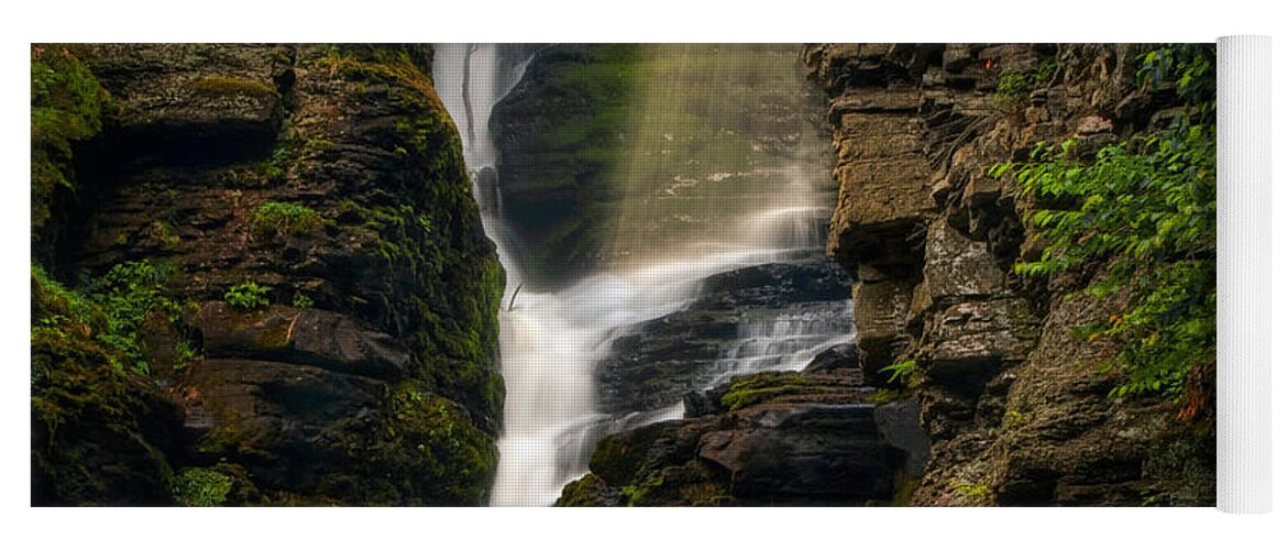 Waterfalls Yoga Mat featuring the photograph Shower of Eden by Neil Shapiro
