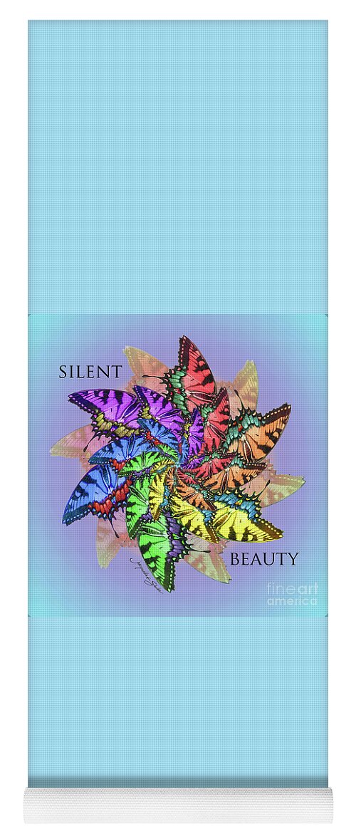 Butterfly Yoga Mat featuring the digital art Silent Beauty by Jacqueline Shuler