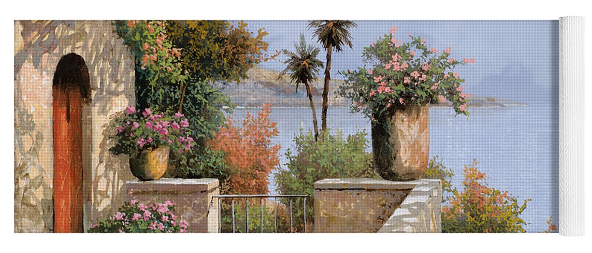 Seascape Yoga Mat featuring the painting Il Silenzio by Guido Borelli