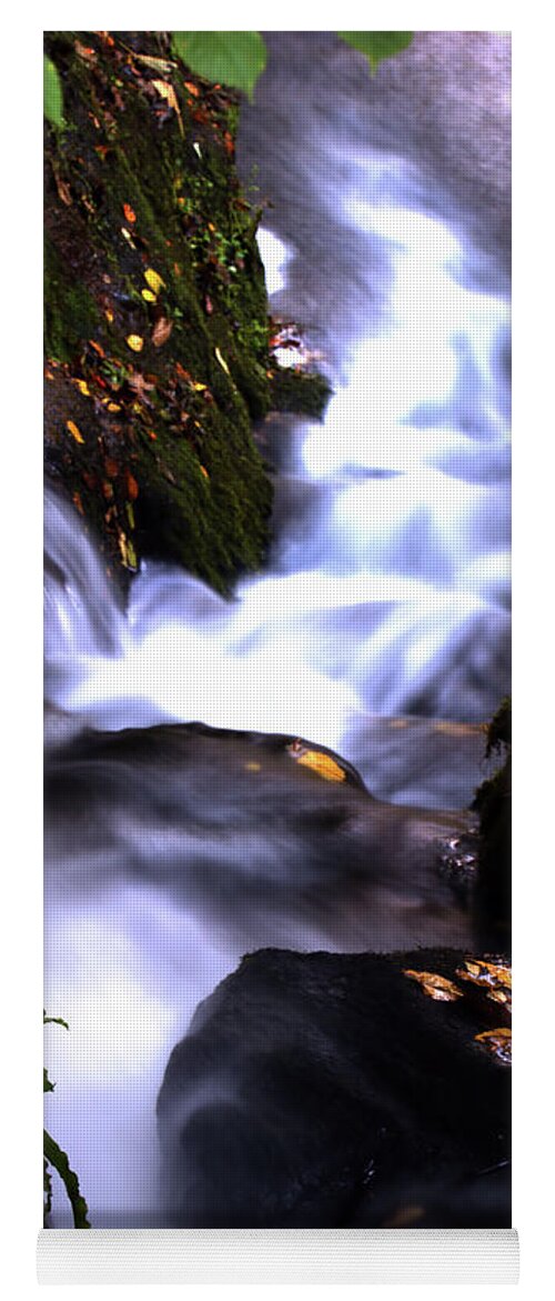 Water Yoga Mat featuring the photograph Silky fall by Stephen Melia