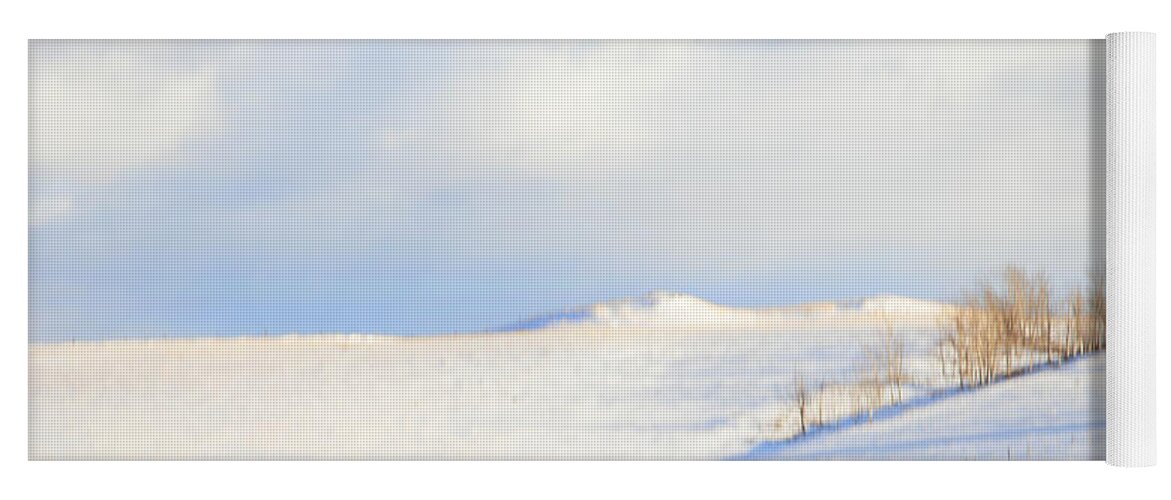 Minimalism Yoga Mat featuring the photograph Simply Snow Landscape by Theresa Tahara