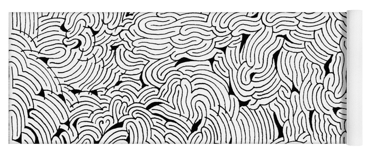 Mazes Yoga Mat featuring the drawing Sincere by Steven Natanson