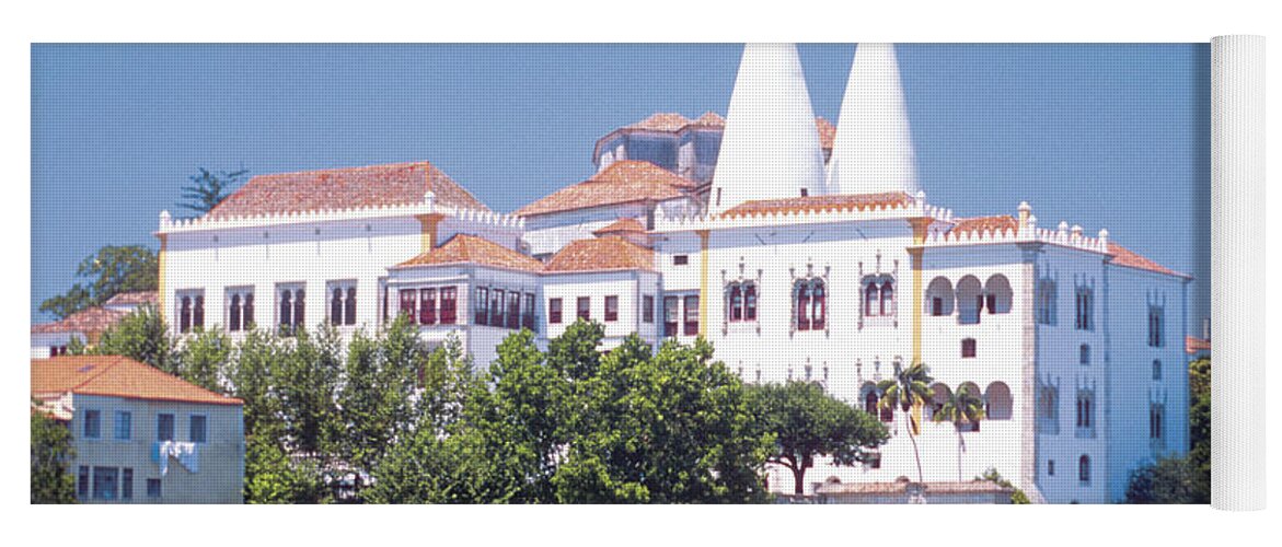 Sintra National Palace Yoga Mat featuring the digital art Sintra National Palace by Super Lovely