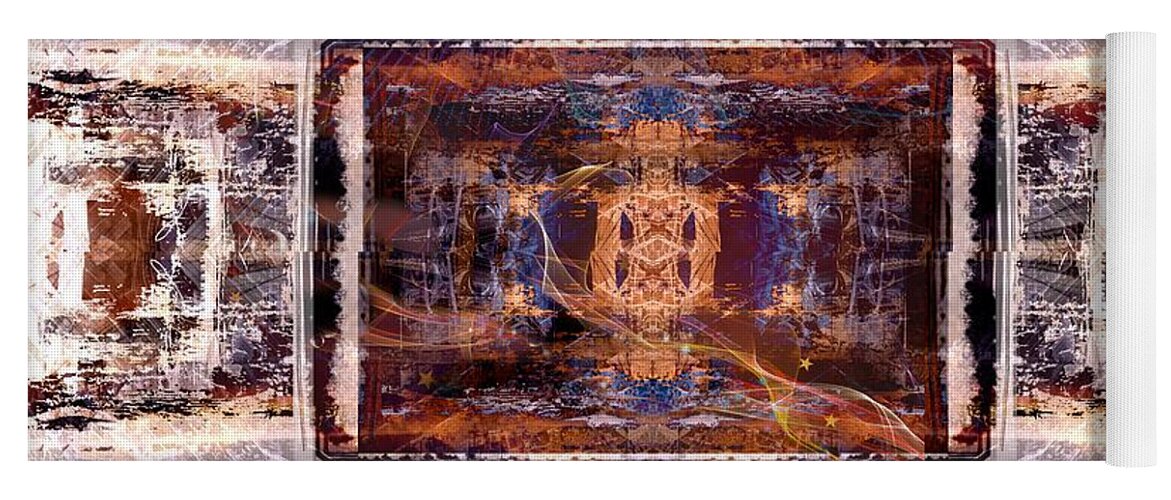 Abstract Yoga Mat featuring the digital art Sitting by your side by Art Di