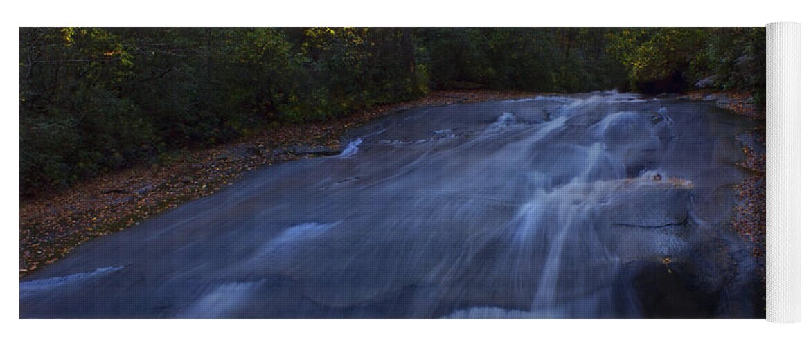 North Carolinda Yoga Mat featuring the photograph Sliding Rock Falls by Ellen Heaverlo