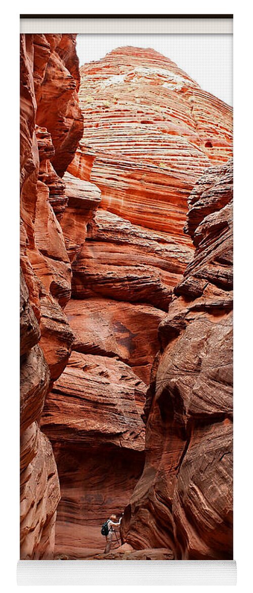 Slot Canyon Yoga Mat featuring the photograph Slot Canyons by Farol Tomson