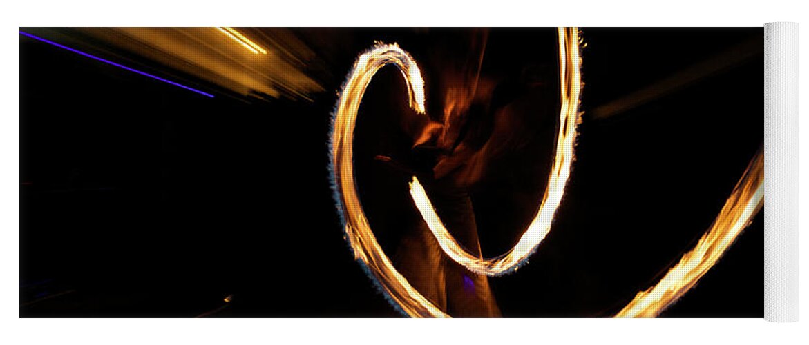 Fire Yoga Mat featuring the photograph Slow Motion by Ellery Russell