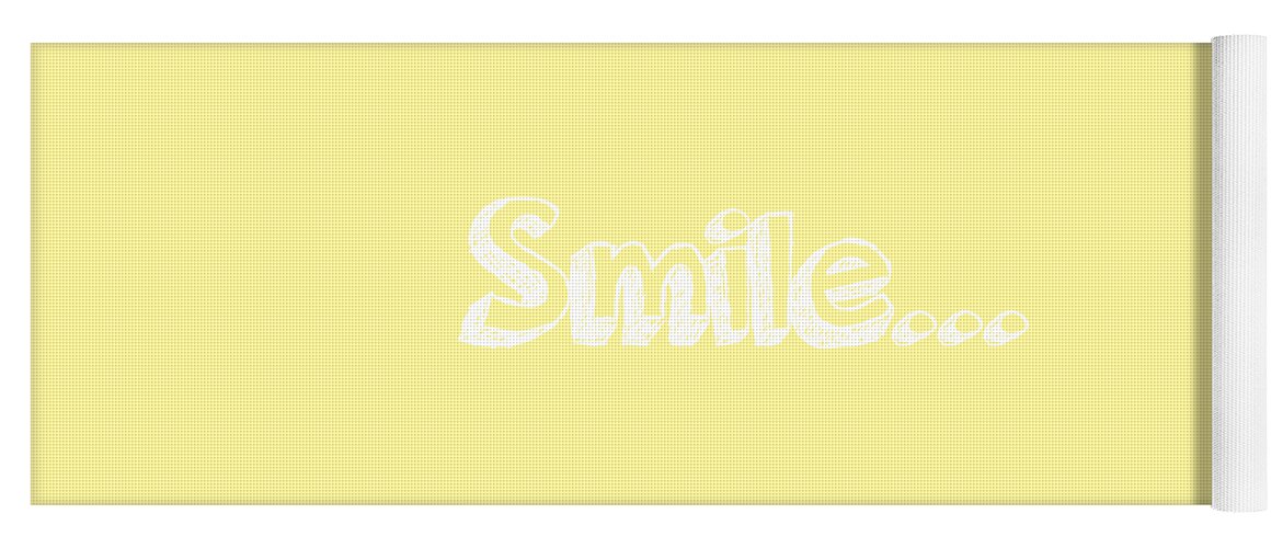 Smile Yoga Mat featuring the digital art Smile by Inspired Arts