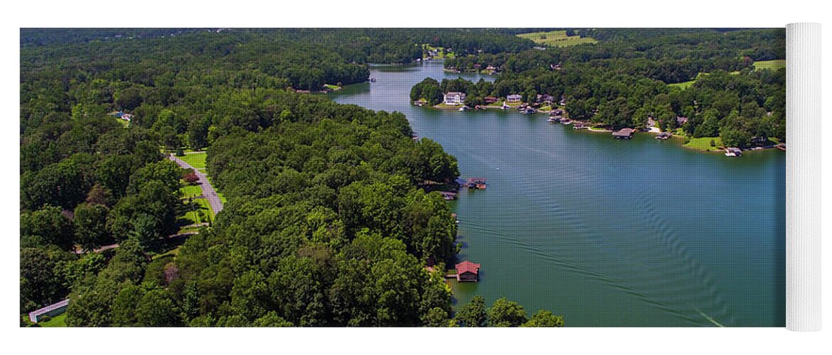 Landscape Yoga Mat featuring the photograph Smith Mountain Lake Boating Fun by Star City SkyCams