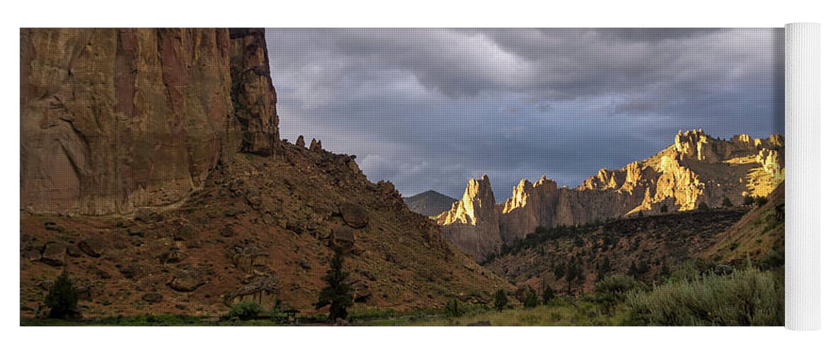 Clouds Yoga Mat featuring the photograph Smith Rock Skies II by Steven Clark
