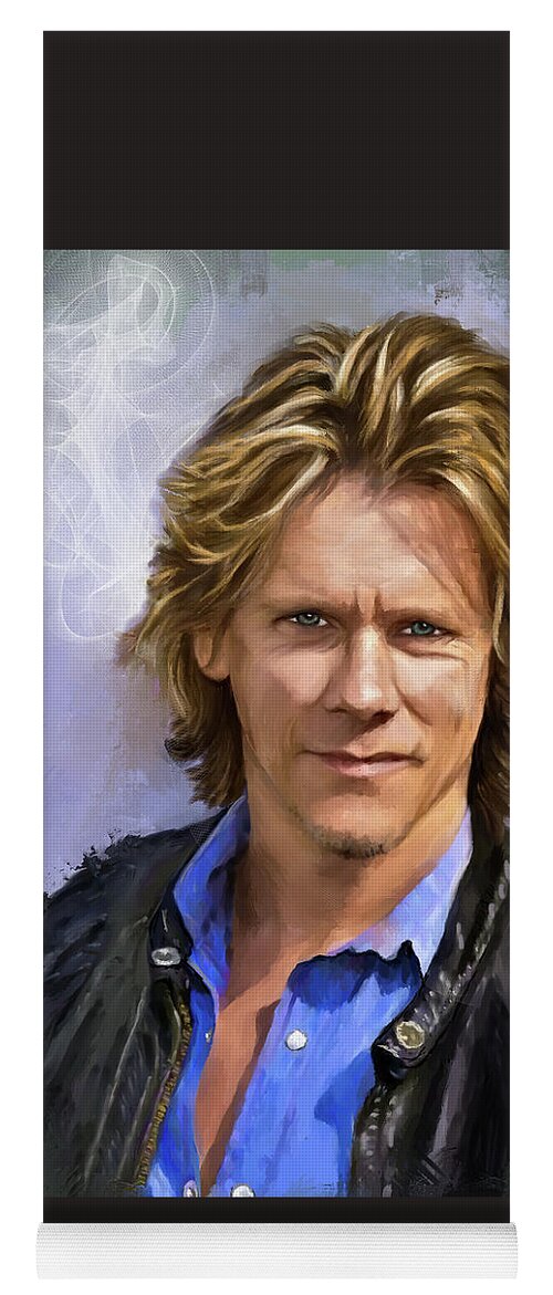 Kevin Bacon Yoga Mat featuring the digital art Smoking Hot Bacon by Susan Kinney