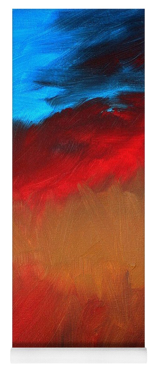 Abstract Yoga Mat featuring the painting Smoldering Passion by Julie Lueders 