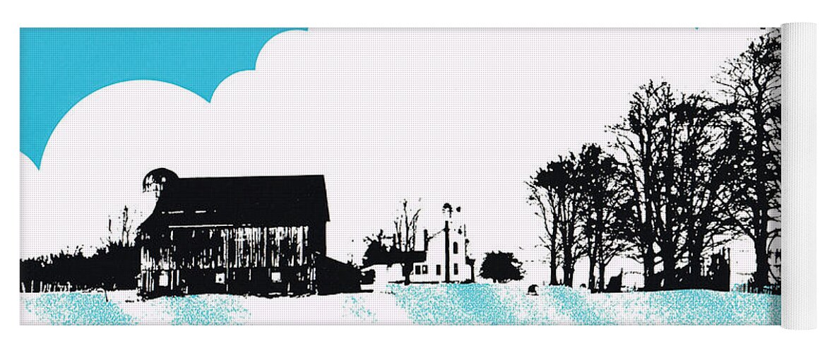 Barn Yoga Mat featuring the photograph Snow Bound by James Rentz