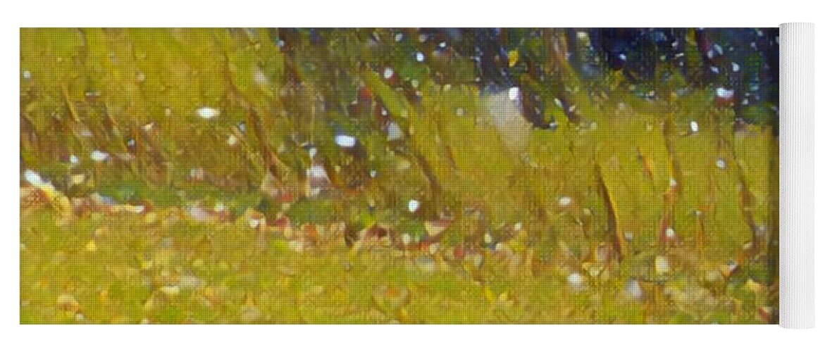 Snow Yoga Mat featuring the photograph Snow in October #2 by Unhinged Artistry