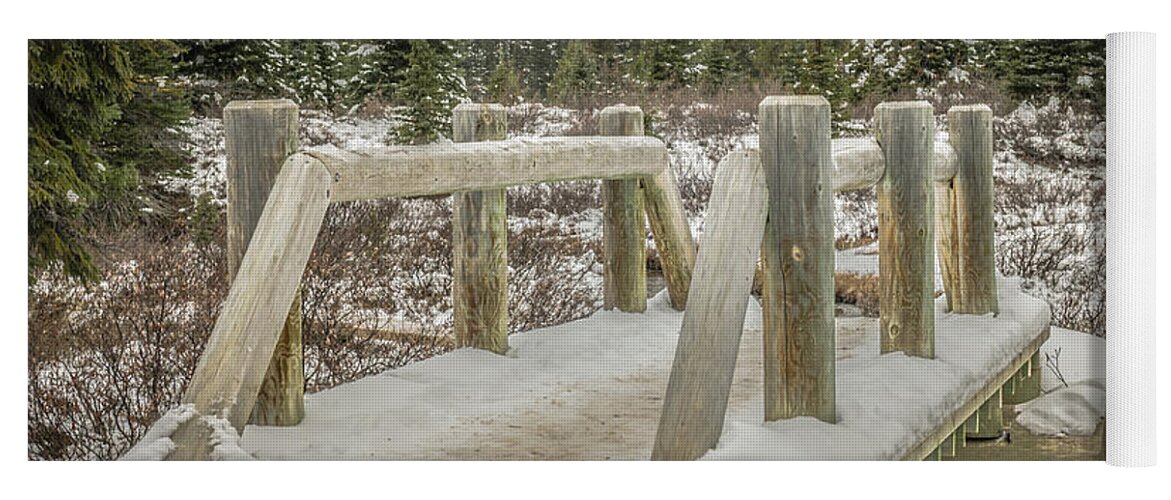  Yoga Mat featuring the photograph Snow on the bridge by Bill Howard