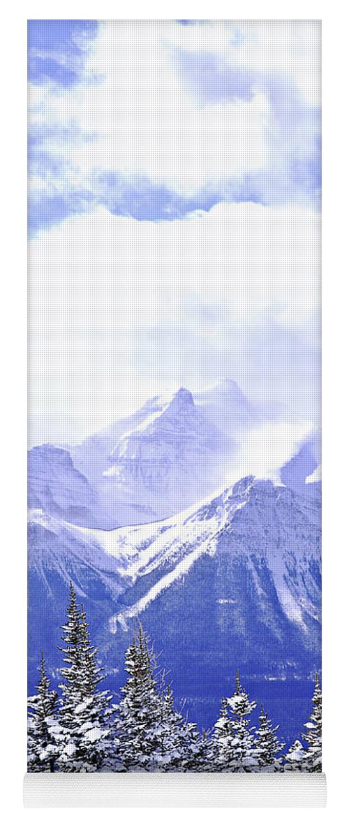 Mountain Yoga Mat featuring the photograph Snowy mountain by Elena Elisseeva