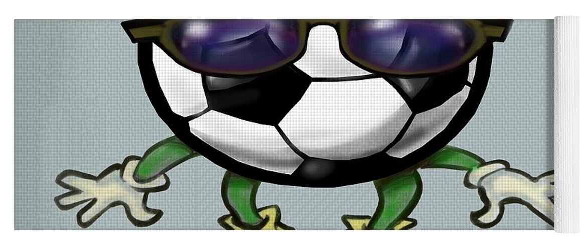 Soccer Yoga Mat featuring the digital art Soccer Cool by Kevin Middleton