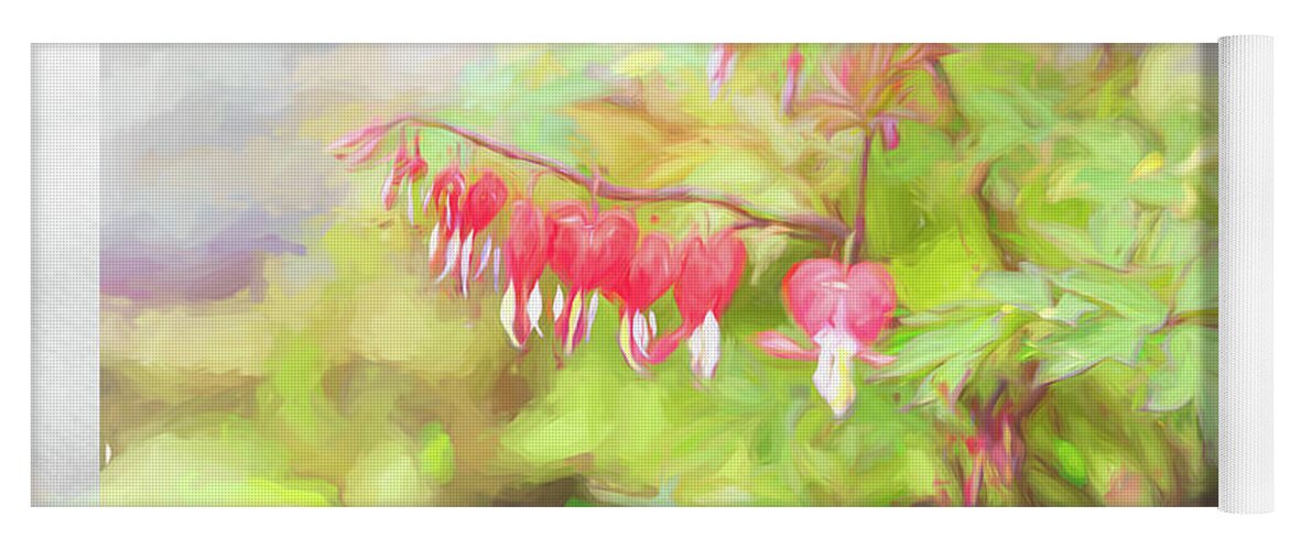 Flower Impressions Yoga Mat featuring the photograph Soft Bleeding Hearts by Natalie Rotman Cote