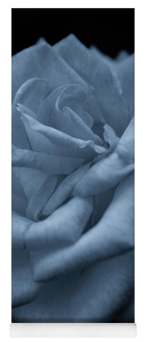 Soft Yoga Mat featuring the photograph Soft Rose 4691 BW_2 by Steven Ward