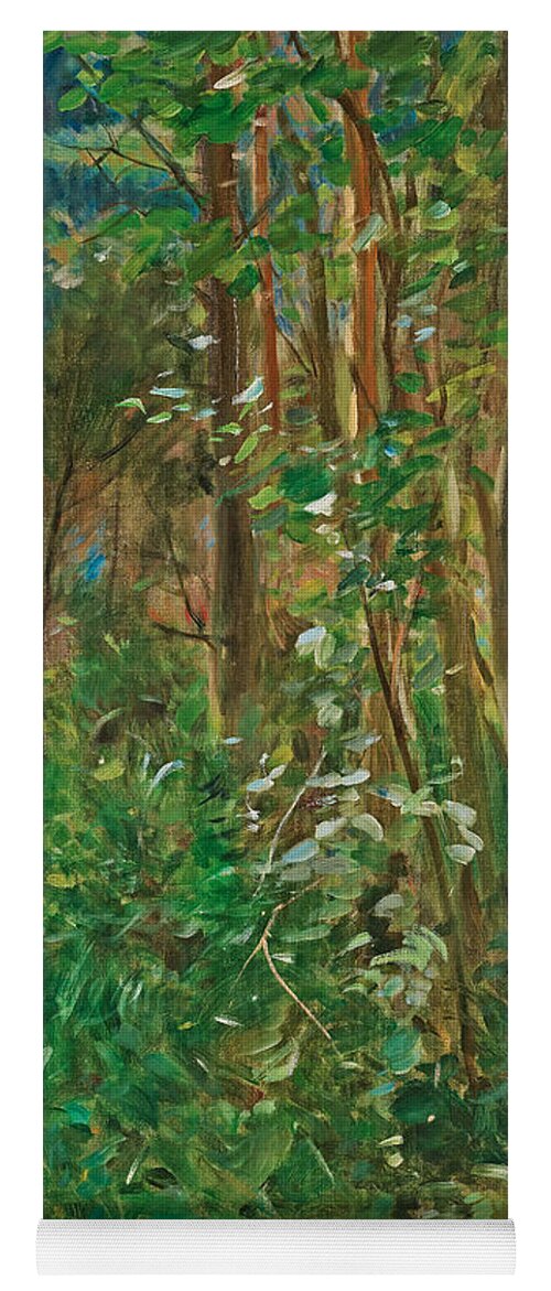 Anders Zorn Yoga Mat featuring the painting Sol i Skogen by Anders Zorn