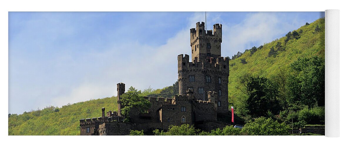 Sooneck Castle Yoga Mat featuring the photograph Sooneck Castle in the Rhine Gorge Germany by Louise Heusinkveld