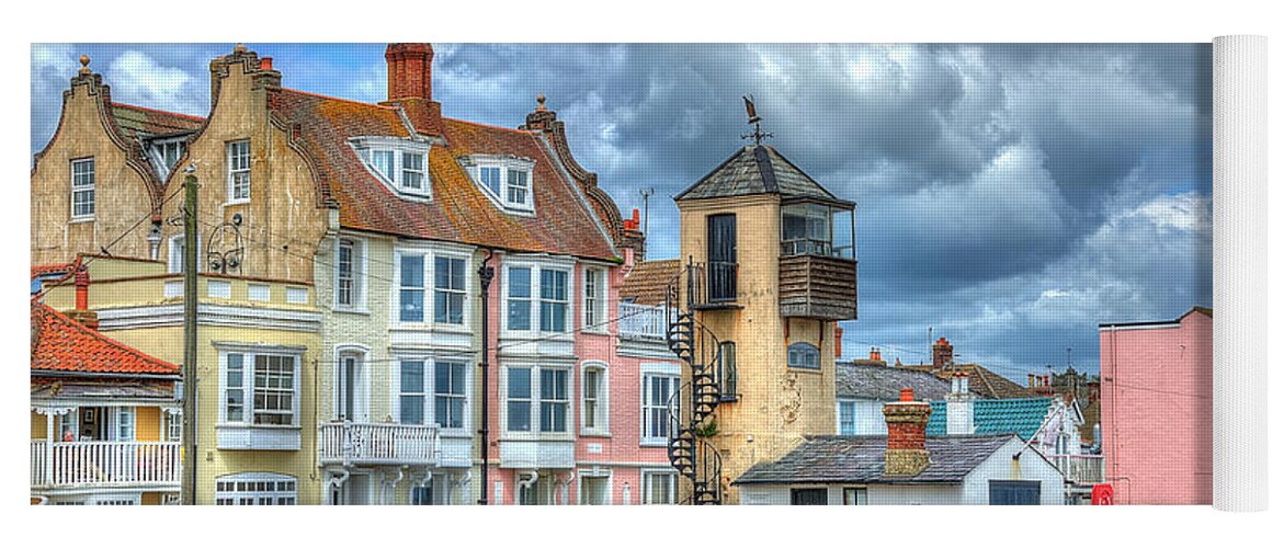 Aldeburgh Yoga Mat featuring the photograph South Lookout Tower Aldeburgh by Chris Thaxter