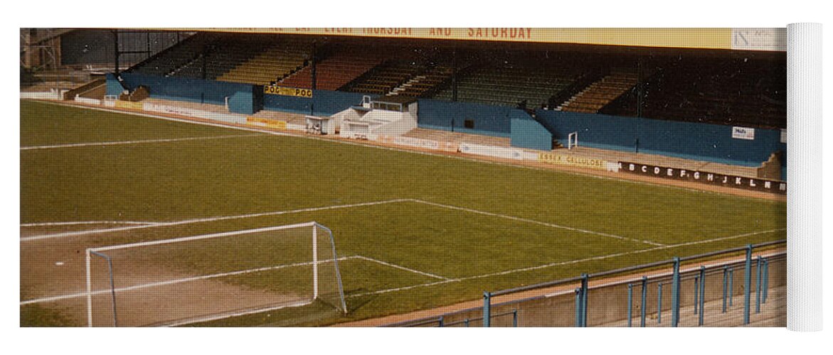  Yoga Mat featuring the photograph Southend United - Roots Hall - East Stand 2 - 1970s by Legendary Football Grounds