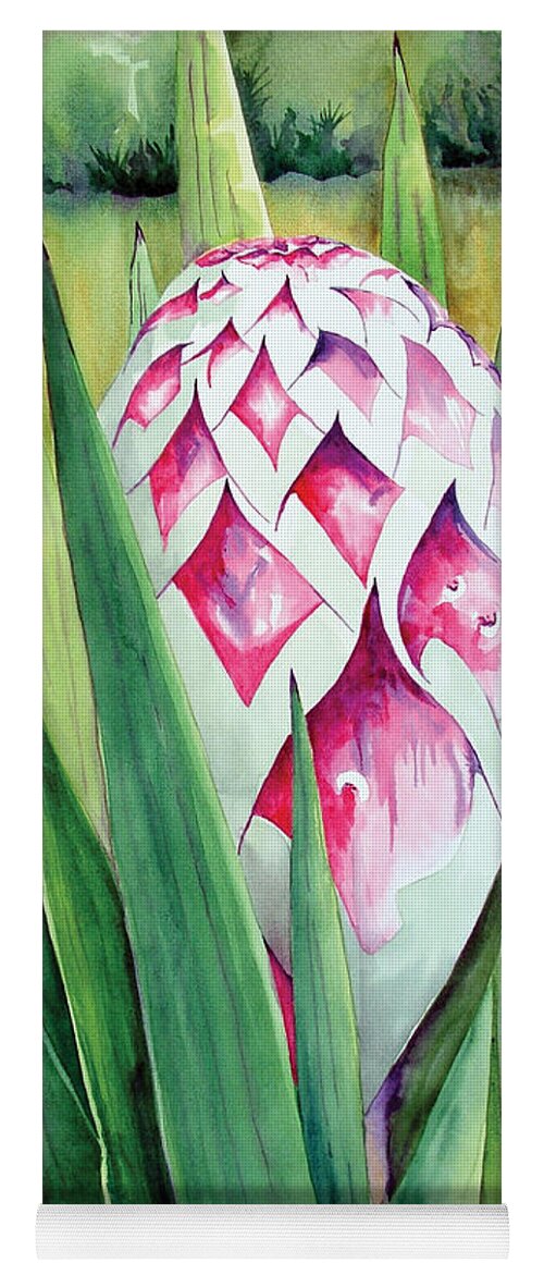 Floral Painting Yoga Mat featuring the painting Spanish Dagger II by Kandyce Waltensperger