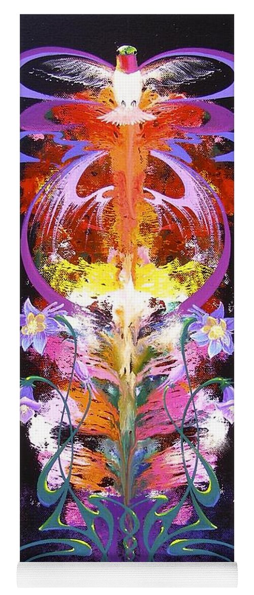 Hummingbirds Yoga Mat featuring the painting Spark Of Nature by Alan Johnson