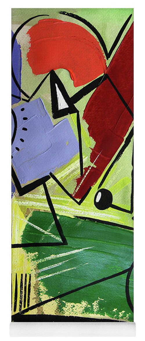 Abstract Yoga Mat featuring the painting Speak The Things That Are Not as though They Were by Anthony Falbo