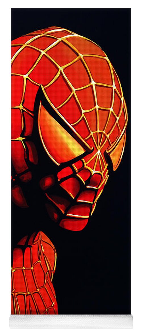 Spiderman Yoga Mat featuring the painting Spiderman by Paul Meijering