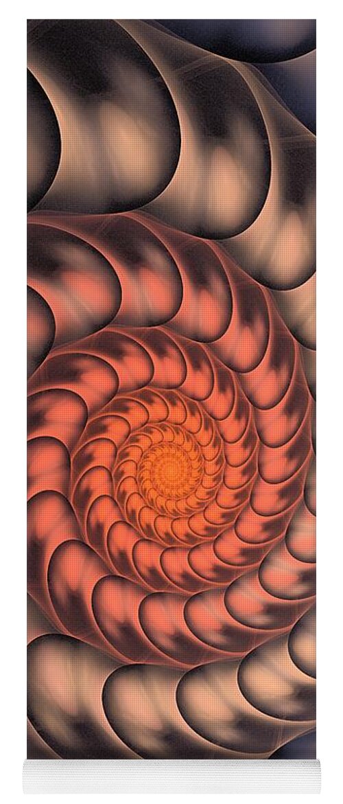 Spiral Yoga Mat featuring the digital art Spiral Shell by Anastasiya Malakhova
