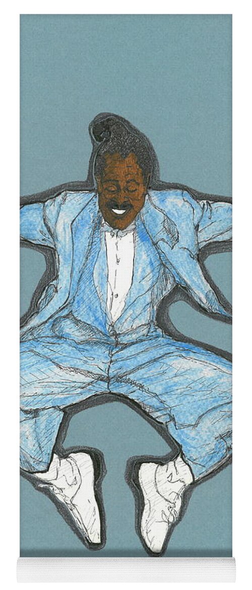 Cab Calloway Yoga Mat featuring the mixed media Spirit of Cab Calloway by Michelle Gilmore