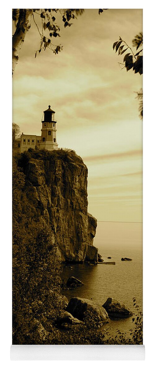 Lighthouse Yoga Mat featuring the photograph Split Rock by Becqi Sherman
