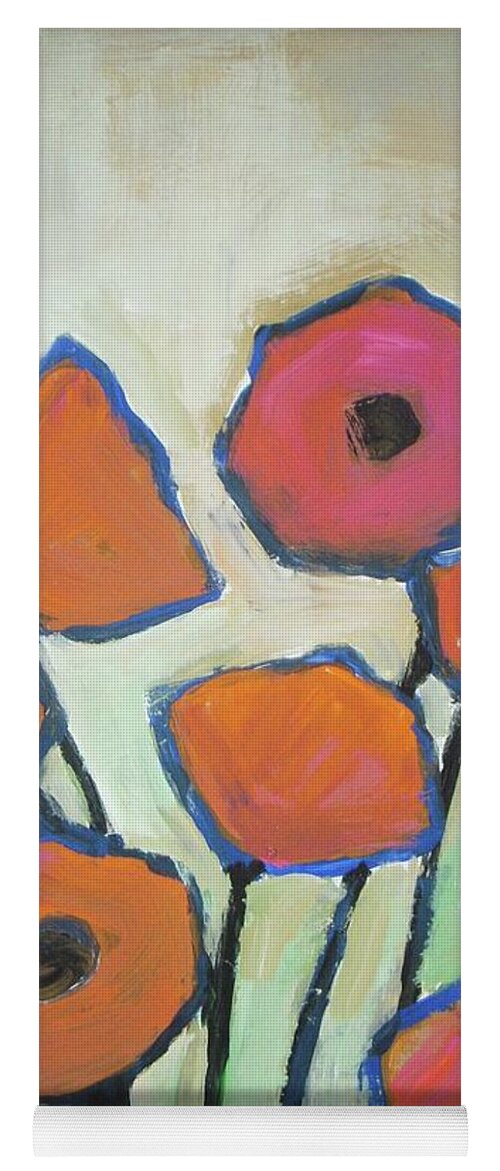 Abstract Yoga Mat featuring the painting Spontaneous beauty by Vesna Antic