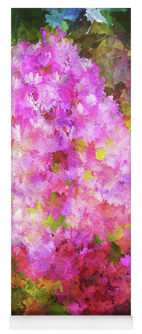 Abstract Yoga Mat featuring the digital art Spring blossom by Lilia S