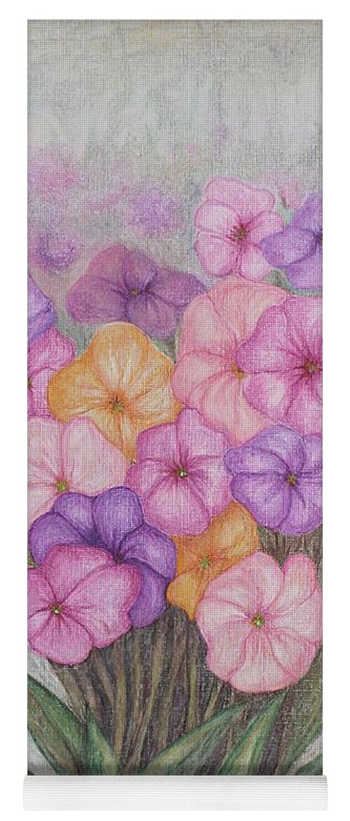 Flowers Yoga Mat featuring the mixed media Spring Bouquet by Norma Duch