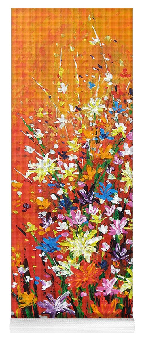 Spring Collection Yoga Mat featuring the painting Spring Collection by Kume Bryant